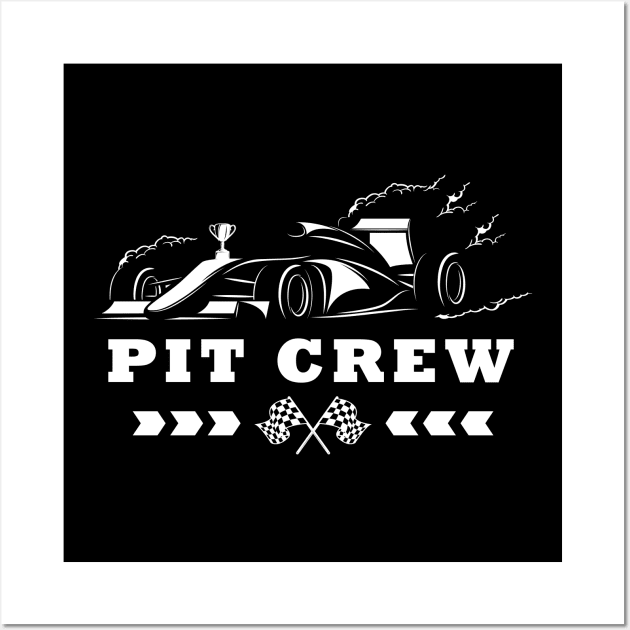 Pit Crew Car Racing Gift Wall Art by amazinstore